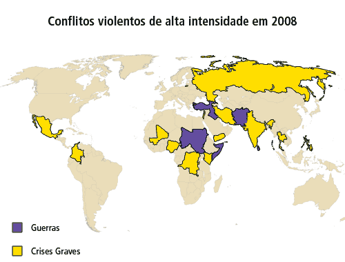 Conflitos violentos de alta intensidade em 2008 - por Jeferson Heroico