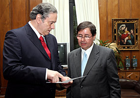 Roberto Antonio Valim Bellochi, presidente do Tribunal de Justiça e Luiz Antônio Marrey, secretário da Justiça e Defesa da Cidadania - por Gilberto Marques - Portal do Governo do Estado de São Paulo
