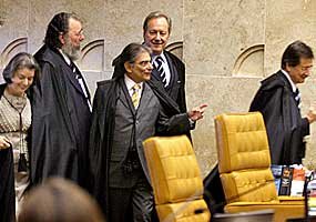 Ministros do STF antes de sessão plenária - Nelson Jr./SCO/STF