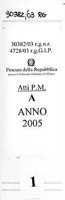 CAPA Faldone 001 Atti P.M - Reprodução
