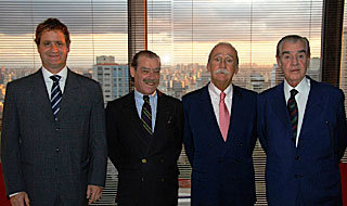 Dr. Alberto Muray Neto; Dr. Geraldo C. Meirelles Freire; Dr. Paulo Roberto Murray - S&oacute;cio Fundador; Dr. Jos&eacute; Luiz Cabello Campos. - Luiz Mello Machado