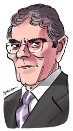 Caricatura de Carlos Ayres Britto - Spacca