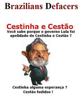 Imagem colocada no site da OAB-PR que foi invadido por crackers - Reprodução