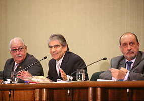 Pres. do STM, Carlos Alberto Soares, Pres. do TSE, Carlos Ayres Britto e Gilson Dipp, Corregedor Nacional de Justiça - Glaucio Dettmar/CNJ