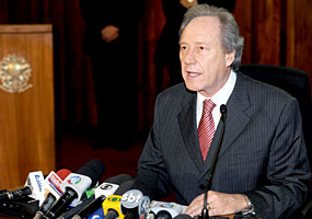 O presidente do TSE, ministro Ricardo Lewandowski, divulga os novos números do eleitorado brasileiro - Fábio Pozzebom/ABr