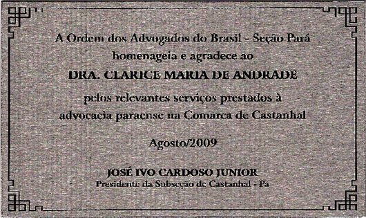 HOMENAGEM OAB CASTANHAL - Arquivo ConJur