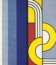 Modern Painting With Yelow Interweave, de Roy Lichteinstein - Reprodução