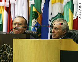 José Sarney e Michel Temer - Posse da nova Diretoria do TST2 - ASCS/TST