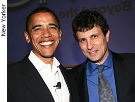 Barack Obama e David Remnick - Reprodução/New Yorker