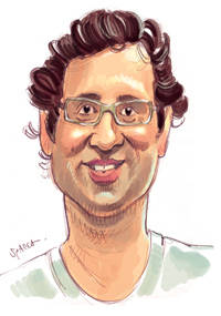 Caricatura Roberto Dias - coordenador de Direito da PUC-SP - Spacca