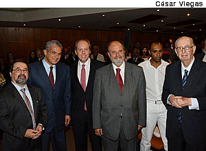 Vereador Marco Aurélio Cunha, Secretário Celso Jatene, Sérgio Rosenthal, desembargador Antonio Carlos Malheiros e Fernando Euler Bueno [César Viegas]