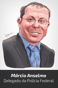 Caricatura Márcio Anselmo Delegado da Polícia Federal [Spacca]