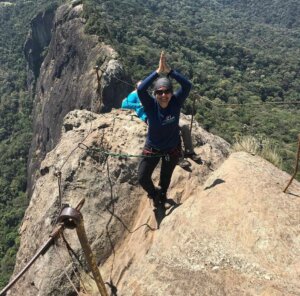 Ana Paula Vizintini é também adepta do montanhismo