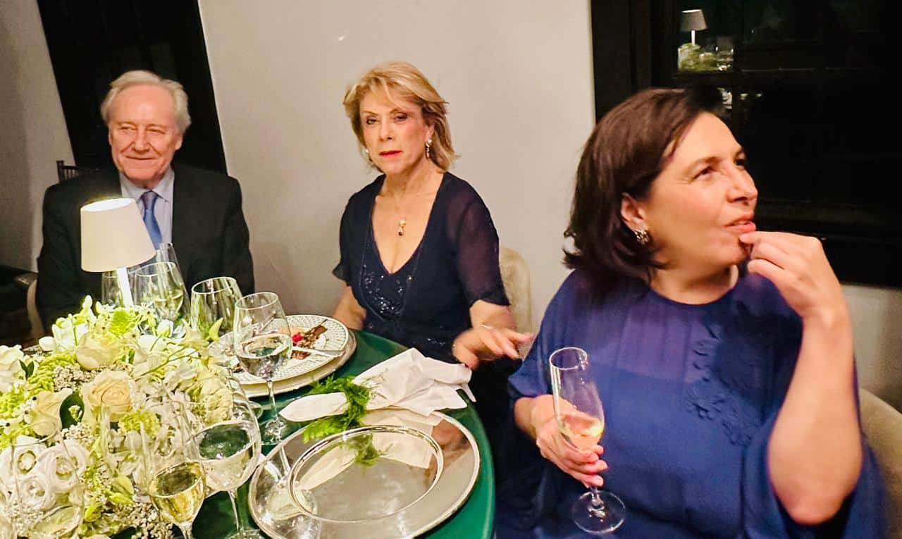 Ricardo e Iara Lewandowski e Mônica Bergamo