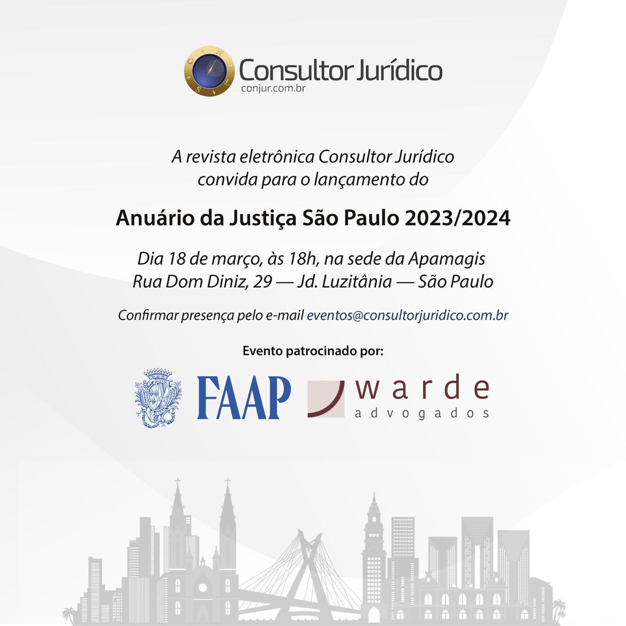 Convite para o lançamento do Anuário SP 2024