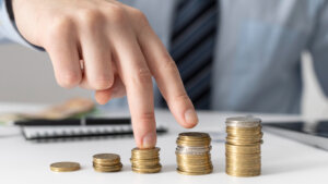 dinheiro banco moedas