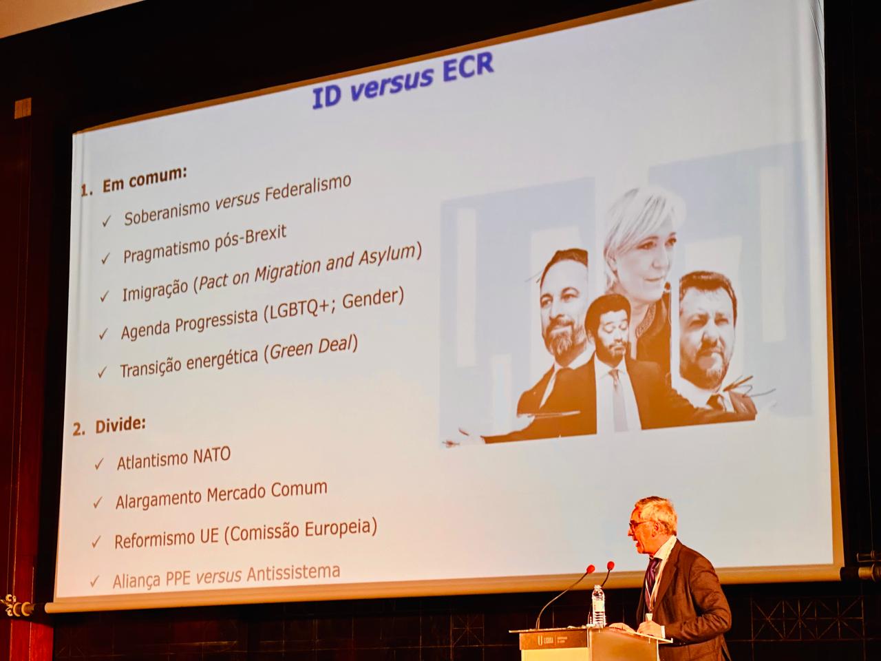 Riccardo Marchi durante sua palestra no último dia do XII Fórum Jurídico de Lisboa