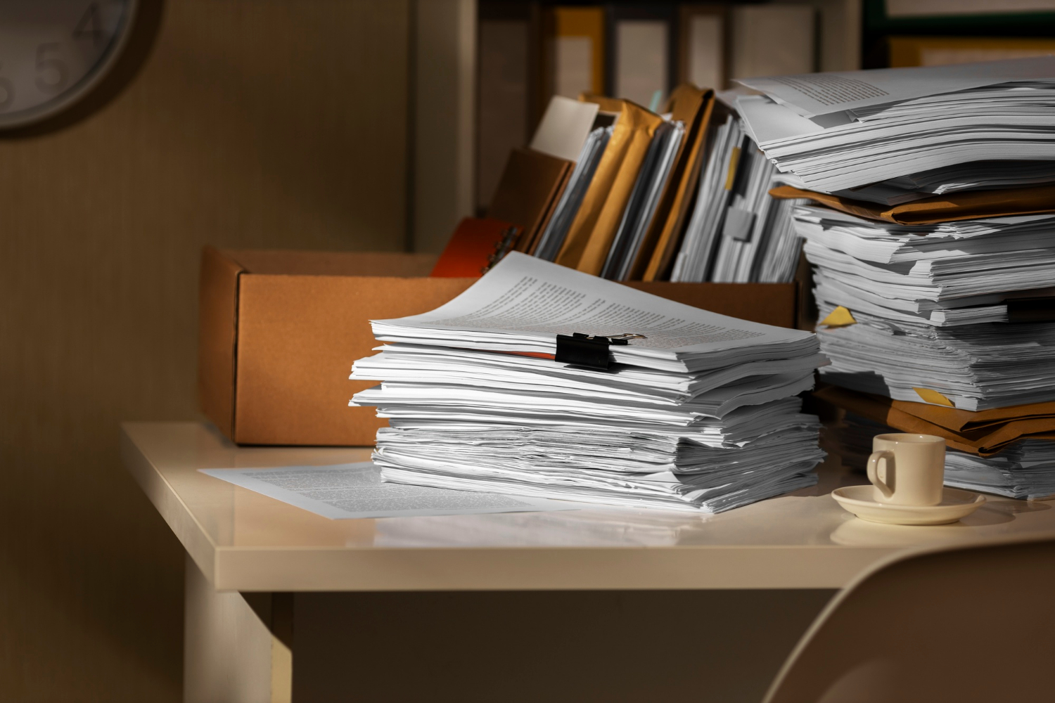 Pilha de processos, pilha de documentos