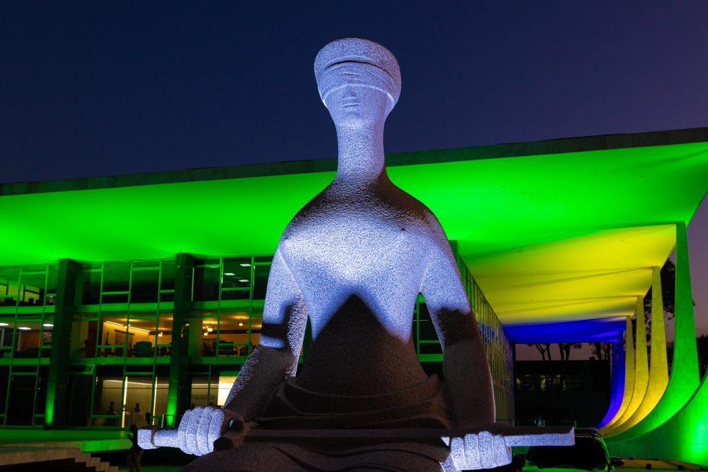 STF iluminado em homenagem à Semana da Pátria - 02/09/2024