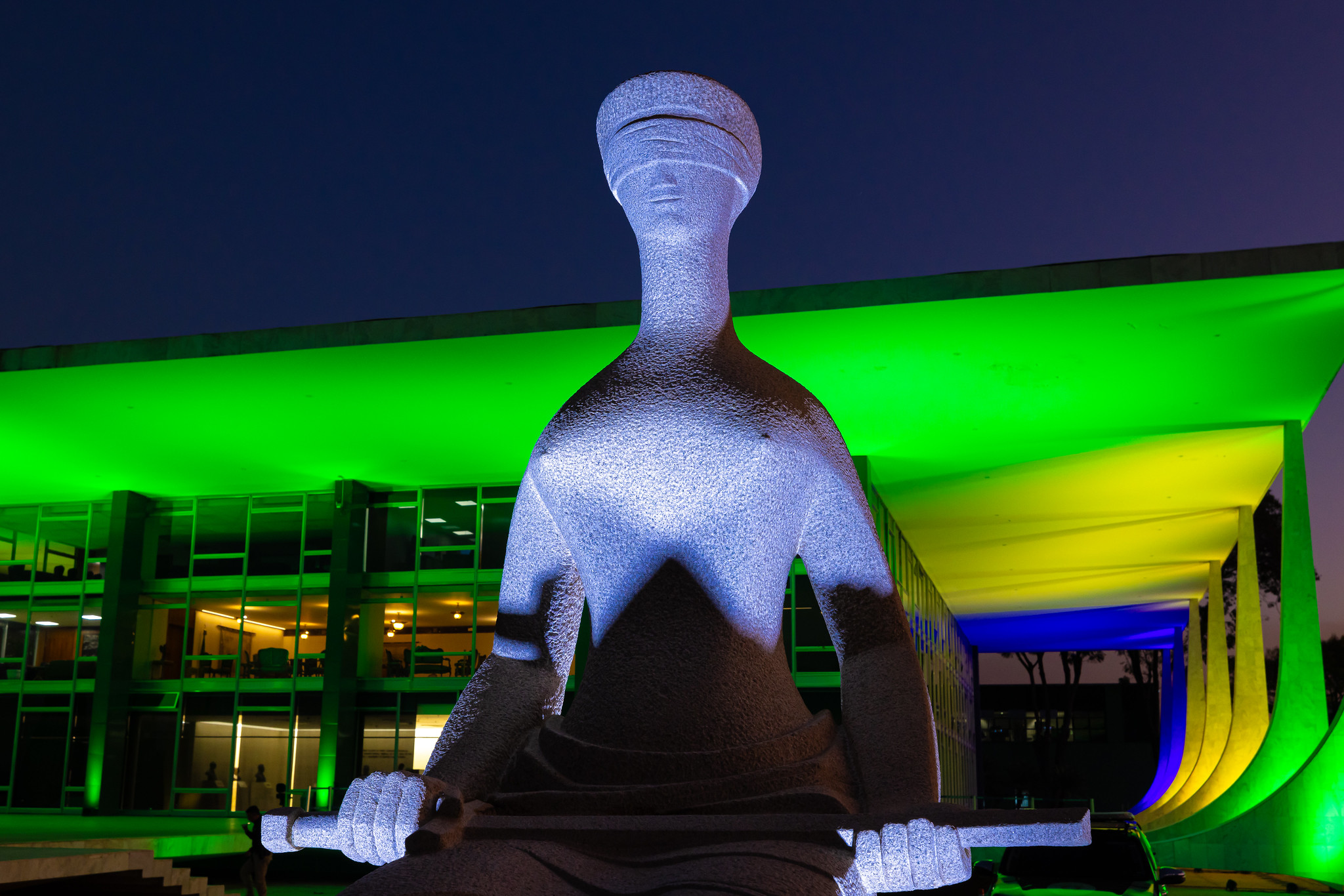 STF iluminado em homenagem à Semana da Pátria - 02/09/2024