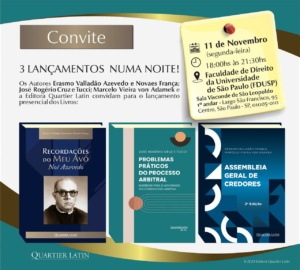 lançamento livros Tucci e Valladão