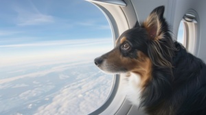 cachorro no avião