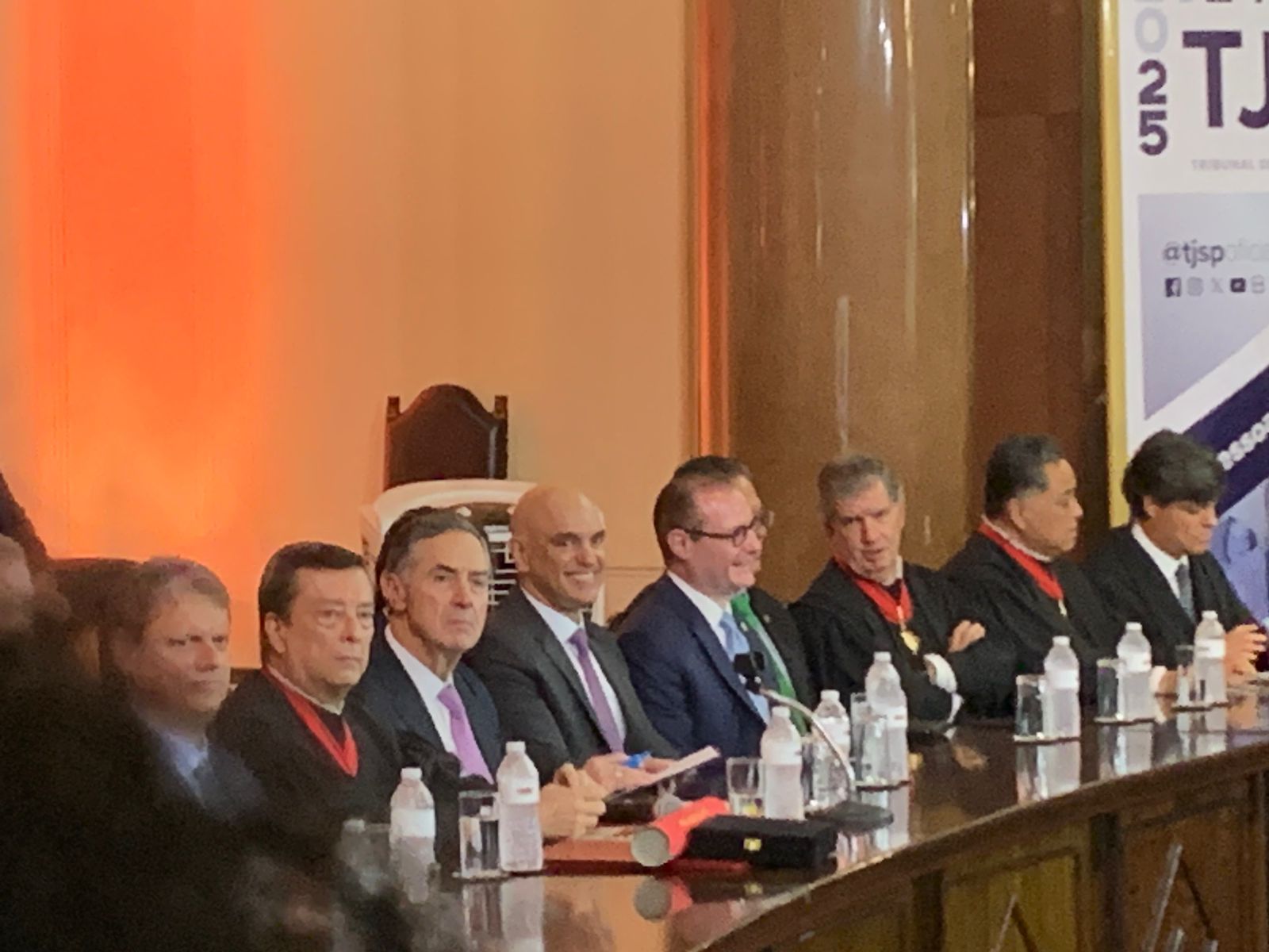Tarcísio de Freitas, Torres Garcia, Luís Roberto Barroso, Alexandre de Moraes, Cristiano Zanin, Mauro Campbell Marques, Francisco Eduardo Loureiro, Luís Fernando Nishi e Leonardo Sica