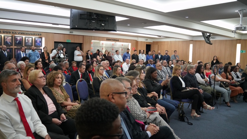 Os colaboradores da Caasp homenageados no aniversário da entidade
