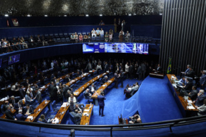 Sessão do Senado Federal deliberativa extraordinária que aprovou o texto-base da regulamentação da reforma tributária