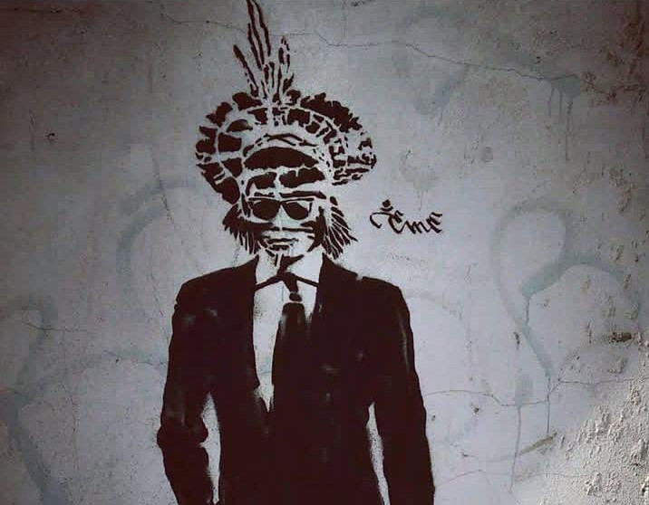 Obra do artista plástico EME que foi reproduzida sem autorização por tatuador condenado a pagar dano moral