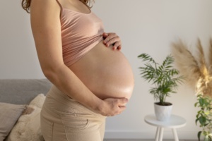 Barriga de mulher grávida