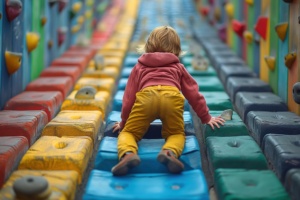 criança brincando / escalando