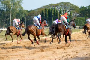 corrida de cavalos em jóquei