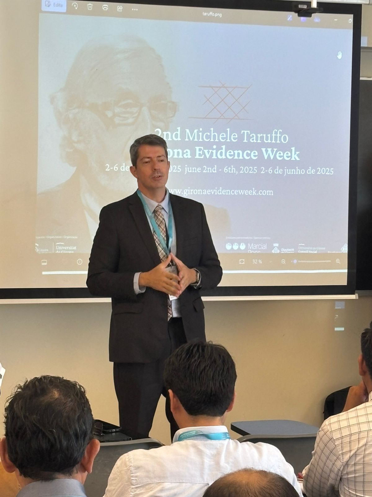 Juiz Daniel Avelar durante painel na 2ª Michele Taruffo Girona Evidence Week