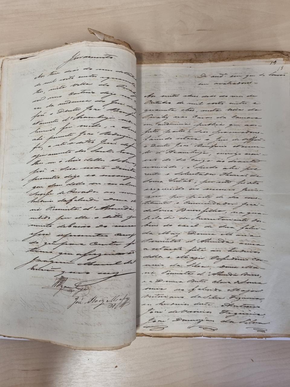 Documento em exposição no Museu do STF