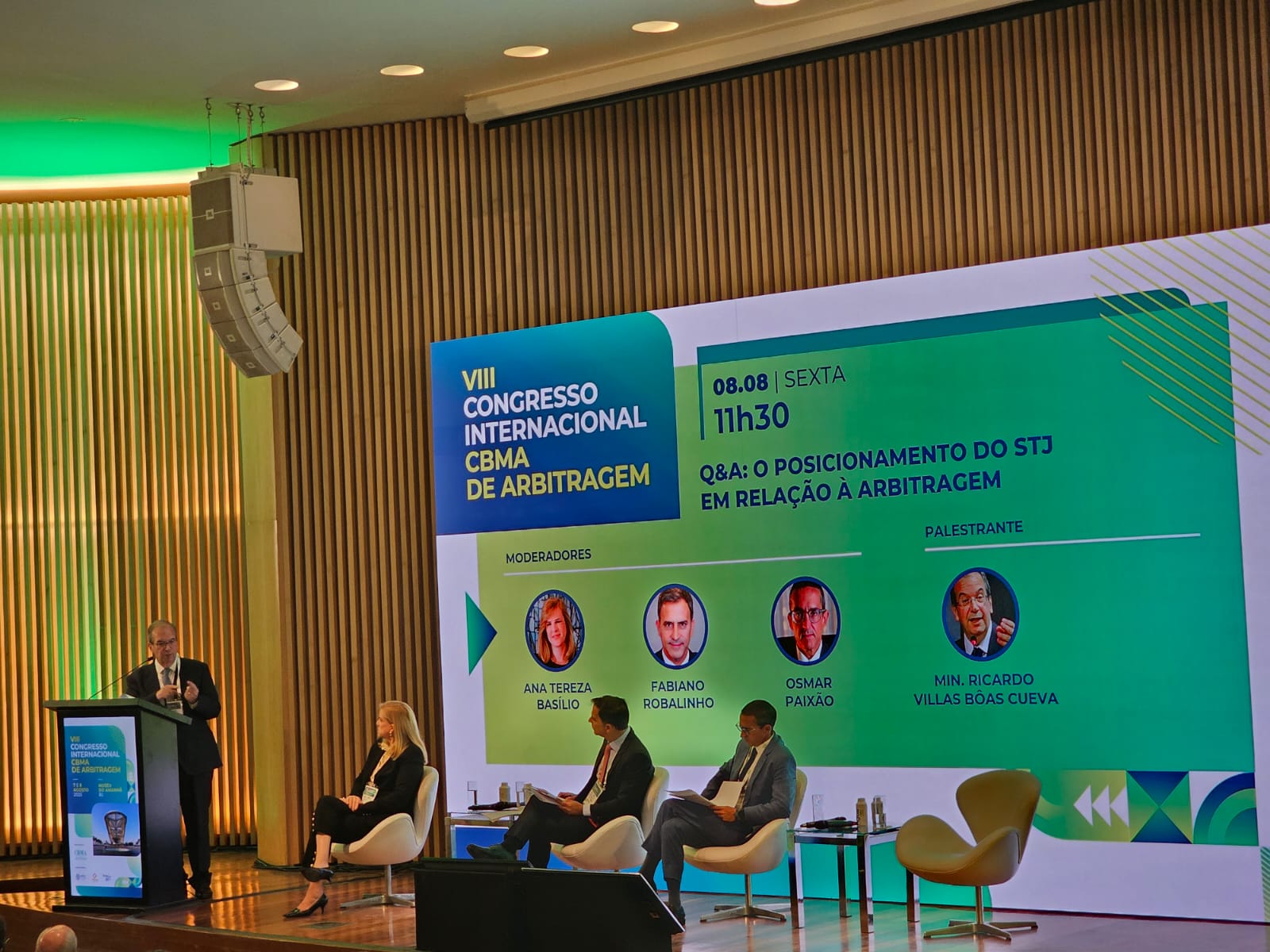 O ministro Ricardo Villas Bôas Cueva, do Superior Tribunal de Justiça, proferiu palestra no VIII Congresso Internacional CBMA de Arbitragem