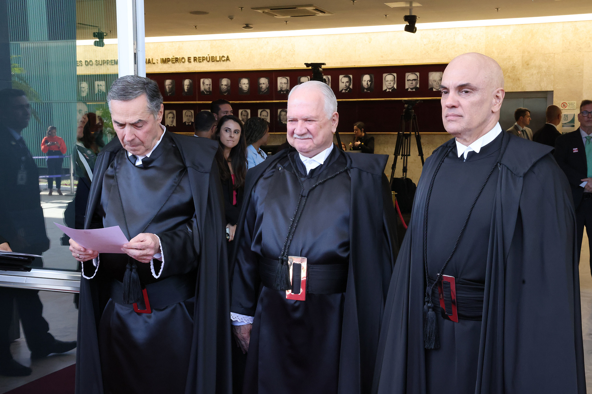 Luís Roberto Barroso, Edson Fachin e Alexandre de Moraes
