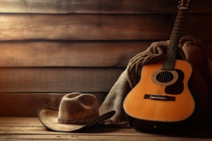 violão e chapéu de sertanejo