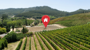 área indicando localização de imóvel rural