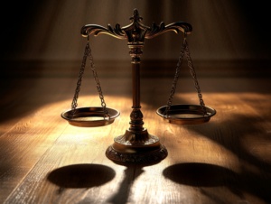 balança da Justiça, sombras