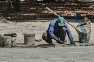Obras nas ruas de Brasília