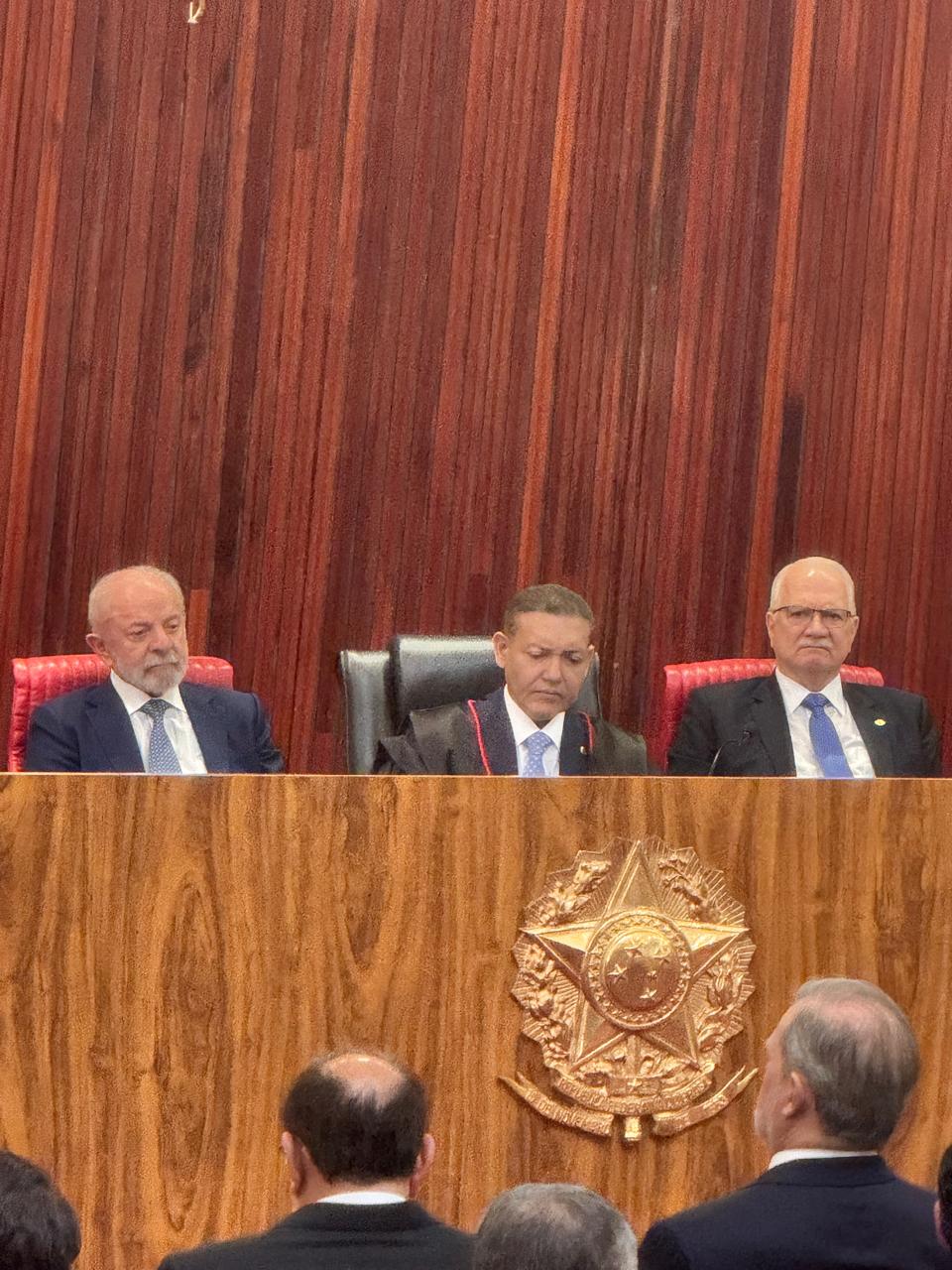 Solenidade de Posse no TSE - Lula, Nunes Marques e Edson Fachin