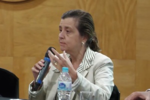 Paula Saldanha Jaolino Cotovio durante mesa-redonda promovida pela FGV Justiça para debater o tema “Requisição de RIF pela autoridade policial sem autorização judicial” no dia 8/5/2026